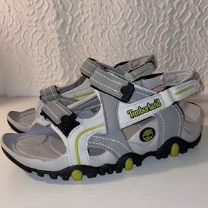 Timberlands, NIB ladies grey/green T-Land Granite Trail sandals. Size 7